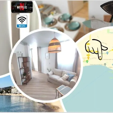 Plage & Confort 3 Pieces Parking Clim Et Wifi Antibes Exterior foto